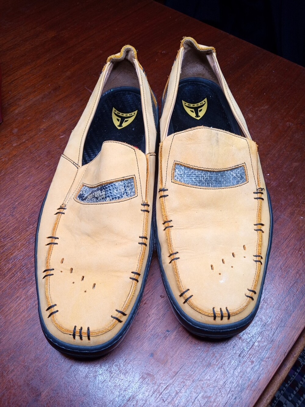 MICHAEL TOSCHI GOLD Mens Mach 8284 Driving Shoes Loafers Carbonlite